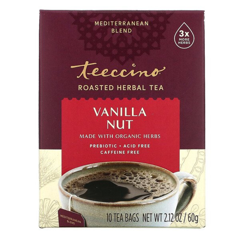 Vanilla Nut Herbal Coffee Tea Bags (10) by TEECCINO