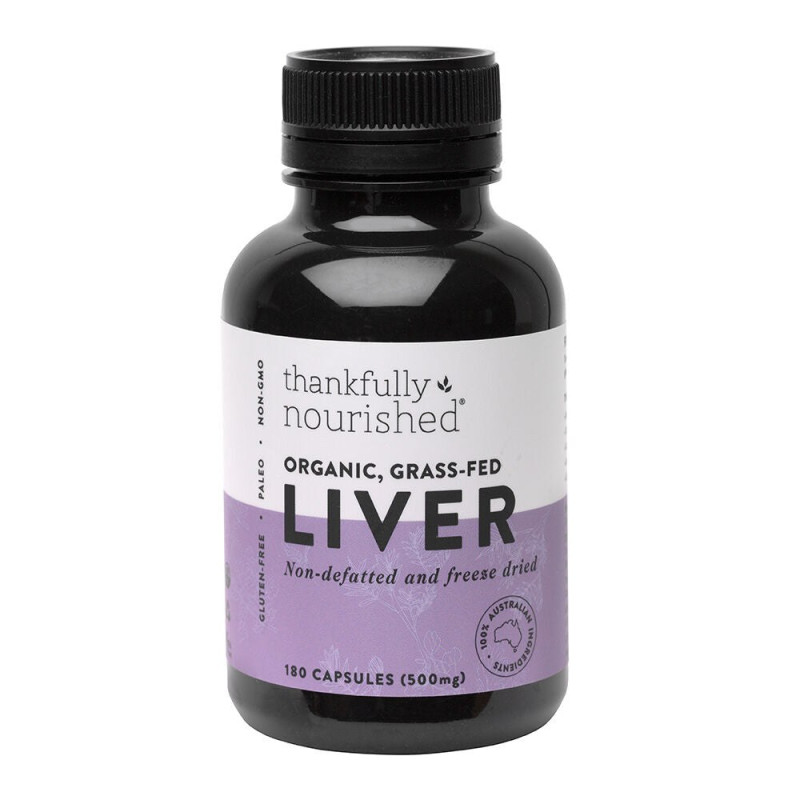 Organic Grass-Fed Liver Capsules (180) by THANKFULLY NOURISHED Organic Grass-Fed Liver Capsules (180) by THANKFULLY NOURISHED