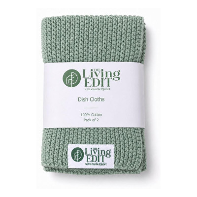 100% Cotton Reusable Dishcloth (2 Pack) by THE LIVING EDIT