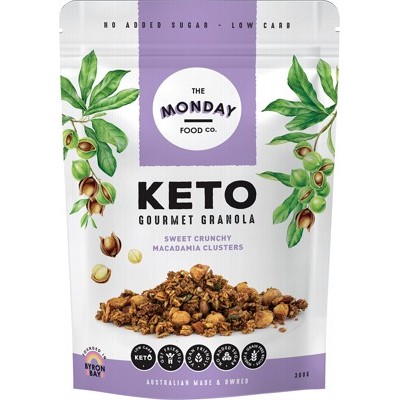 Low Carb Gourmet Granola - Macadamia Clusters 300g by THE MONDAY FOOD CO