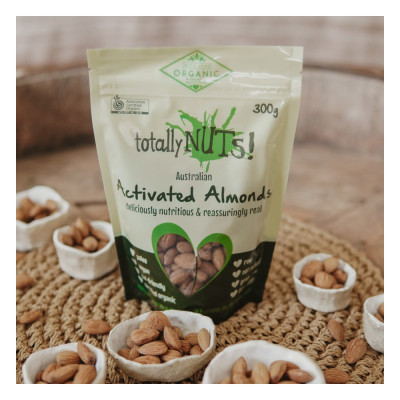 Organic Activated Australian Almonds 300g by TOTALLY NUTS
