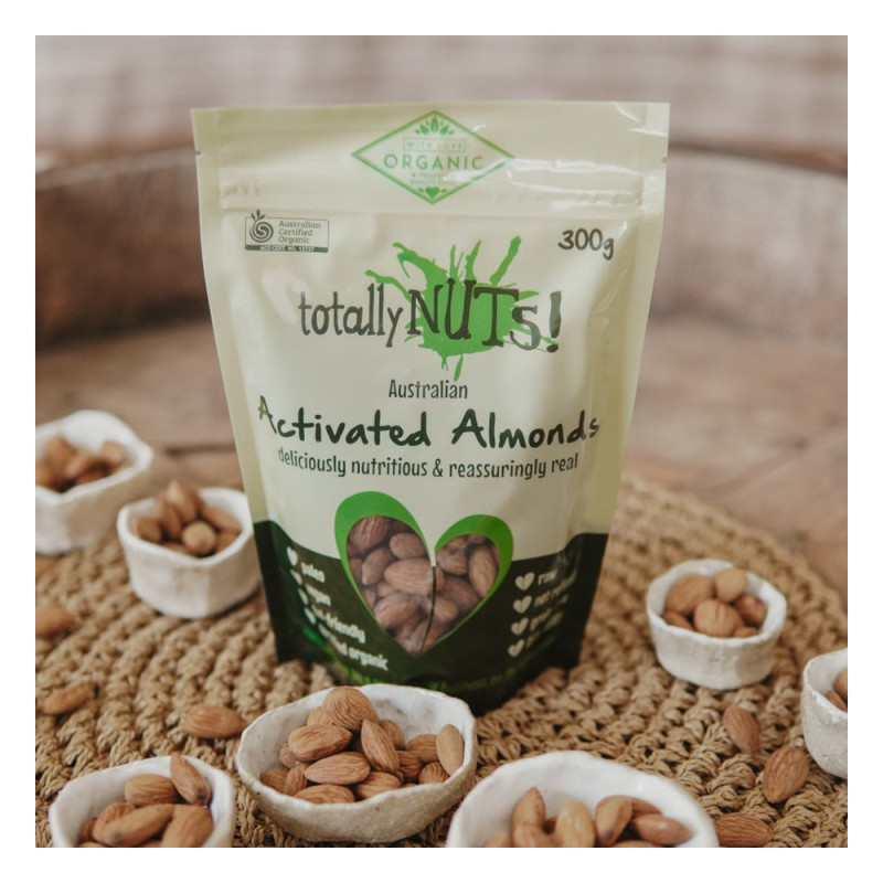 Organic Activated Australian Almonds 300g by TOTALLY NUTS Organic Activated Australian Almonds 300g by TOTALLY NUTS