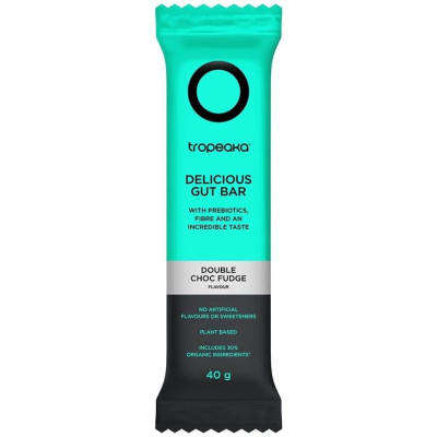 Delicious Gut Bar Double Choc Fudge 40g by TROPEAKA