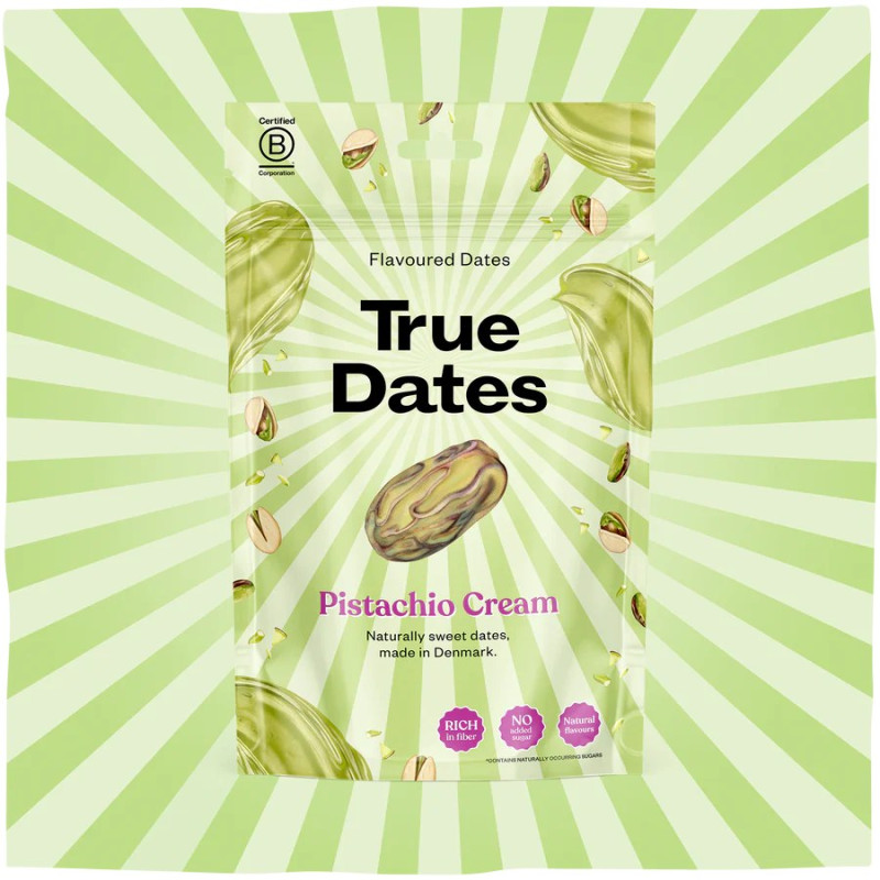 Pistachio Cream Flavoured Dates 100g by TRUE DATES Pistachio Cream Flavoured Dates 100g by TRUE DATES
