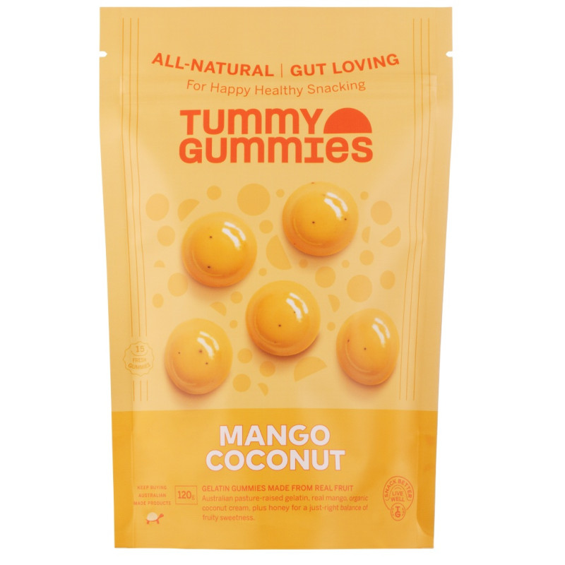 Mango Coconut Gummies 120g by TUMMY GUMMIES