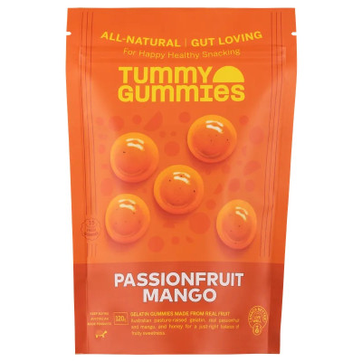 Passionfruit Mango Gummies 120g by TUMMY GUMMIES