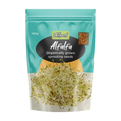 Organic Alfalfa Sprouting Seeds 100g by UNTAMED HEALTH