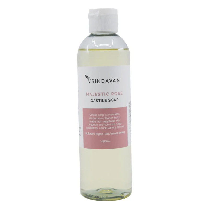 Castile Soap Majestic Rose 250ml by VRINDAVAN Castile Soap Majestic Rose 250ml by VRINDAVAN