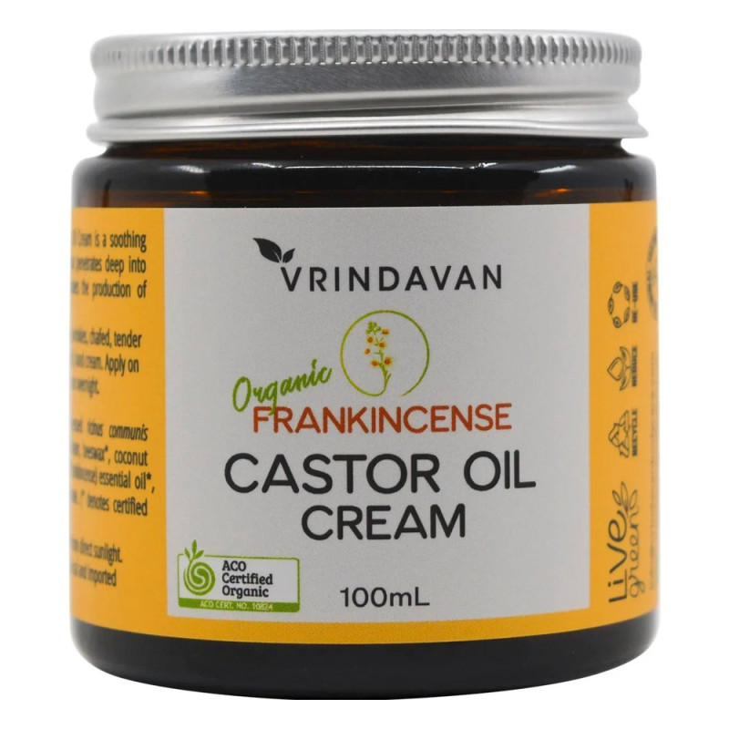 Castor Oil Cream Frankincense 100ml by VRINDAVAN Castor Oil Cream Frankincense 100ml by VRINDAVAN