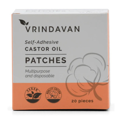 Self-Adhesive Castor Oil Patches (20 Pieces) by VRINDAVAN