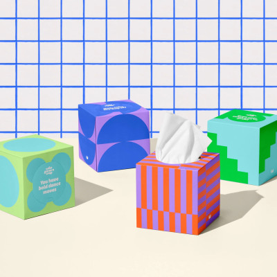 Bamboo Tissues 3-ply 65 (Square Box) by WHO GIVES A CRAP