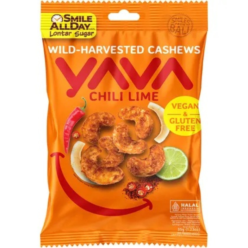 Wild-Harvested Cashews Chilli Lime 35g by YAVA