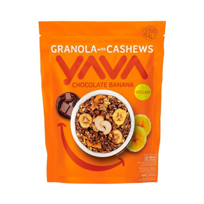 Chocolate Banana Granola With Cashews 400g by YAVA