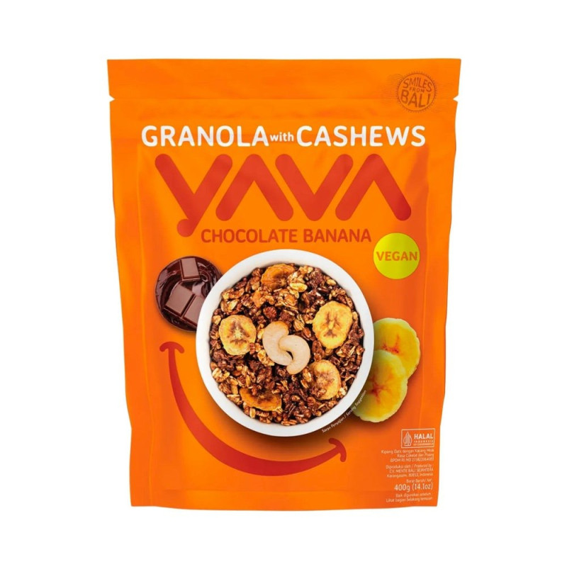 Chocolate Banana Granola With Cashews 400g by YAVA