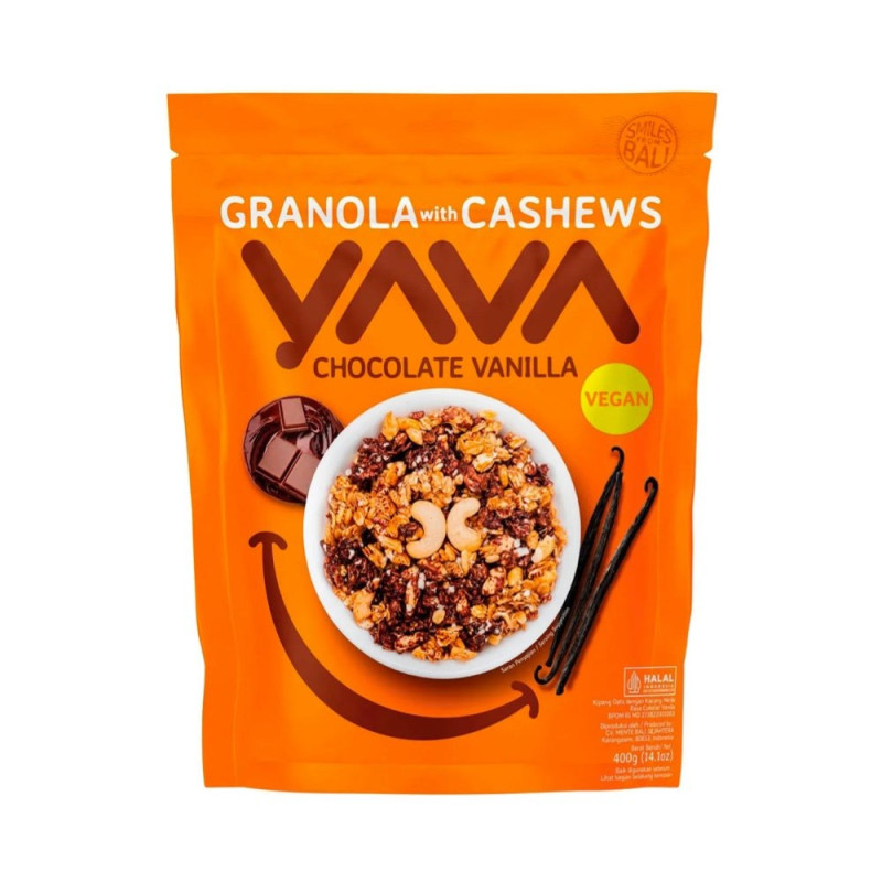 Chocolate Vanilla Granola With Cashews 400g by YAVA Chocolate Vanilla Granola With Cashews 400g by YAVA