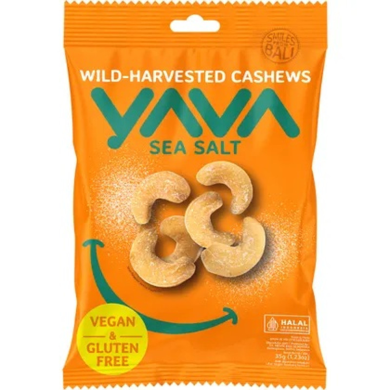 Wild-Harvested Cashews Sea Salt 35g by YAVA