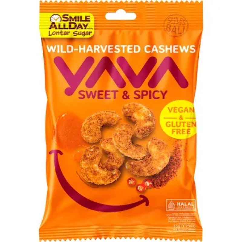 Wild-Harvested Cashews Sweet & Spicy 35g by YAVA