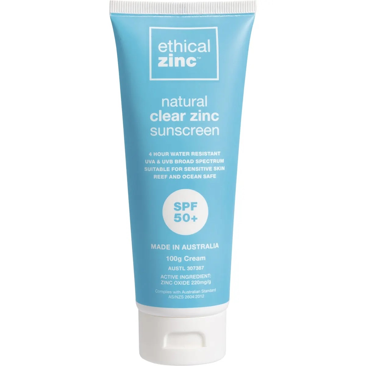 Ethical Zinc Natural Clear Zinc SPF50+, 100g