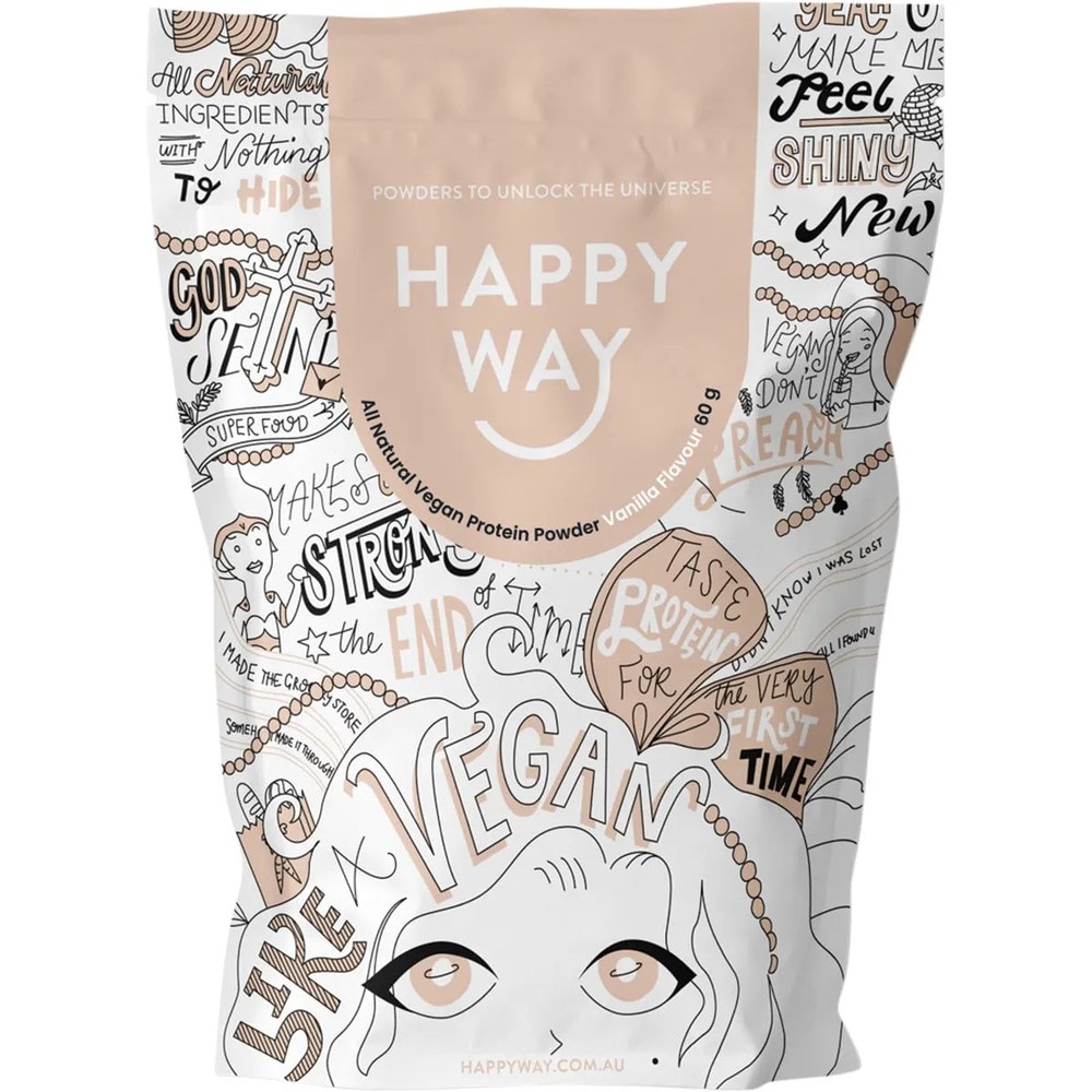 Happy Way Vegan Protein Powder, Vanilla 60g