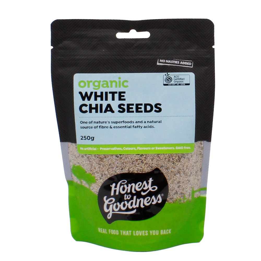 Honest to Goodness Organic White Chia Seeds, 250g