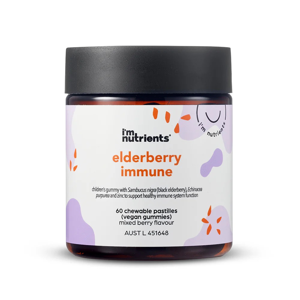 I'm Nutrients Elderberry Immune Chewable, 60 pastilles
