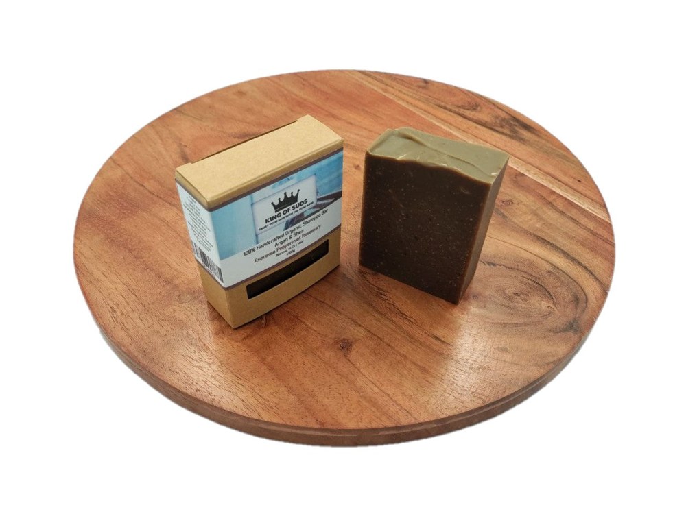 King of Suds Shampoo Bar, Espresso, Peppermint & Rosemary 100g