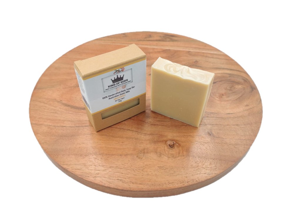 King of Suds Coconut and Olive Oil Soap, Goats Milk Unscented 90g
