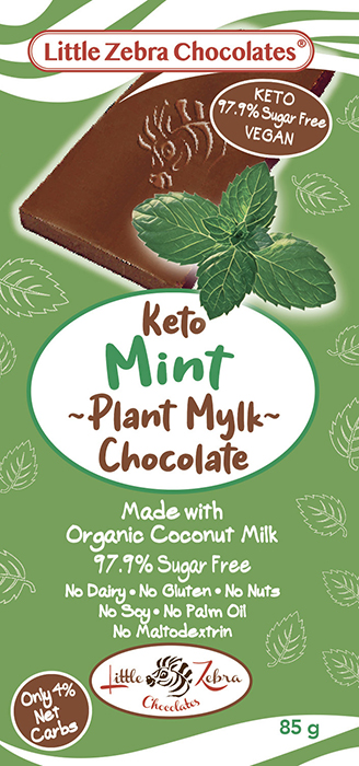 Little Zebra Keto Plant Mylk Chocolate Mint, 85g