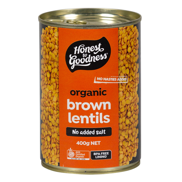 Honest to Goodness Organic Brown Lentils, 400g