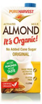 Pure Harvest Activated Almond Milk Unsweetened, 1L